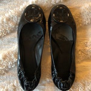 Black Patent Tory Burch Flats